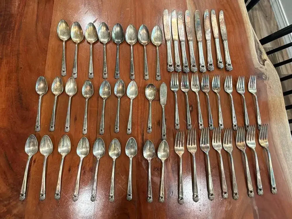 Vintage 1847 Rogers Bros. Eternally Yours Silverplate Flatware Large Lot